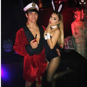 Hugh Hefner costume. Red jacket.